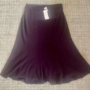 Eileen Fisher Skirt Women’s XL Godet Tulip Wool Blend Knit Purple Eggplant NWT